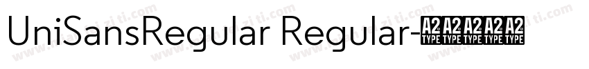 UniSansRegular Regular字体转换